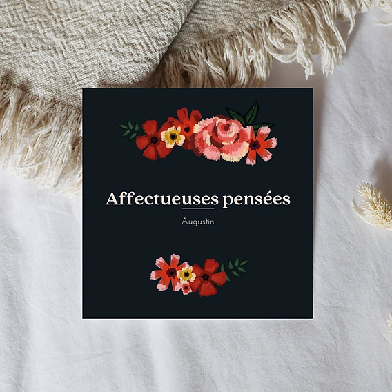 Carte de Condoléances Anémone