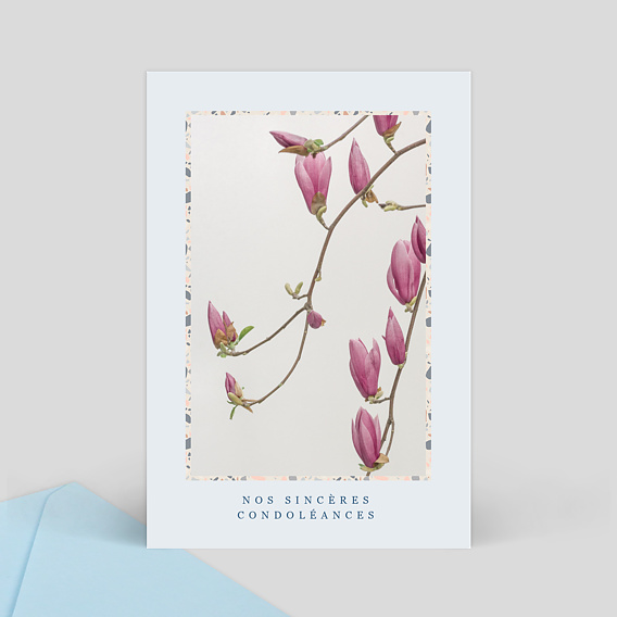 Carte de Condoléances Cadre Motif