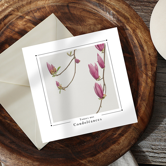 Carte De Condoleances Classique Cadre Popcarte Carte De Condoleances Classique Cadre Popcarte