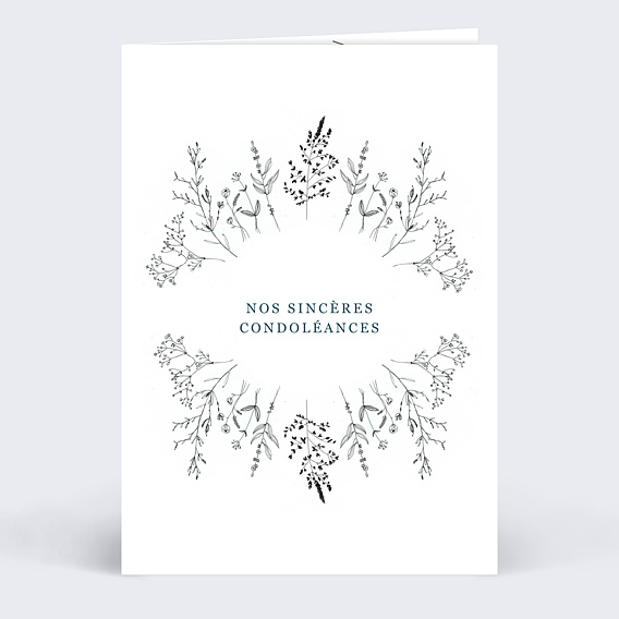 Carte De Condoleances Couronne De Fleurs Sechees Popcarte Carte De Condoleances Couronne De Fleurs Sechees Popcarte