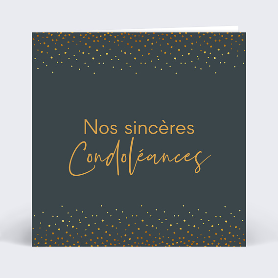 Carte de condoléances Élégance