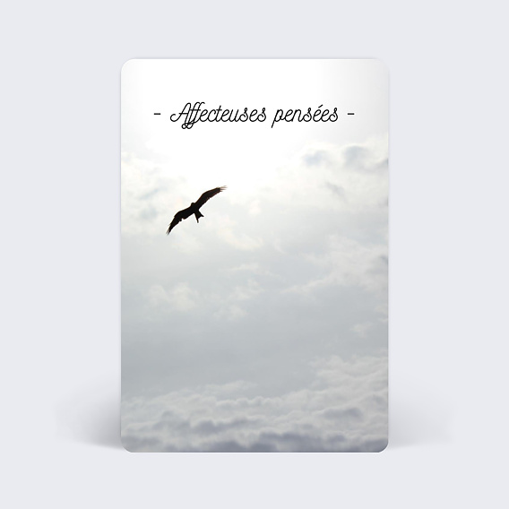 Carte de condoléances Envolée