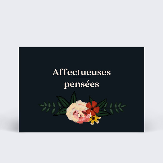 Carte de condoléances Jolies Anémones