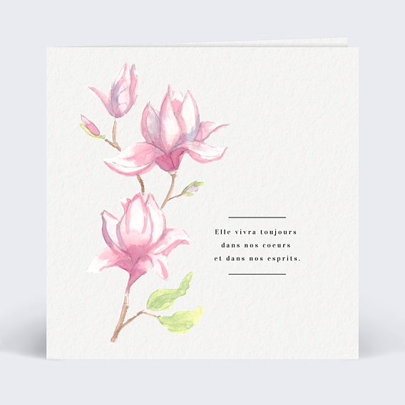 Carte de Condoléances Orchidée