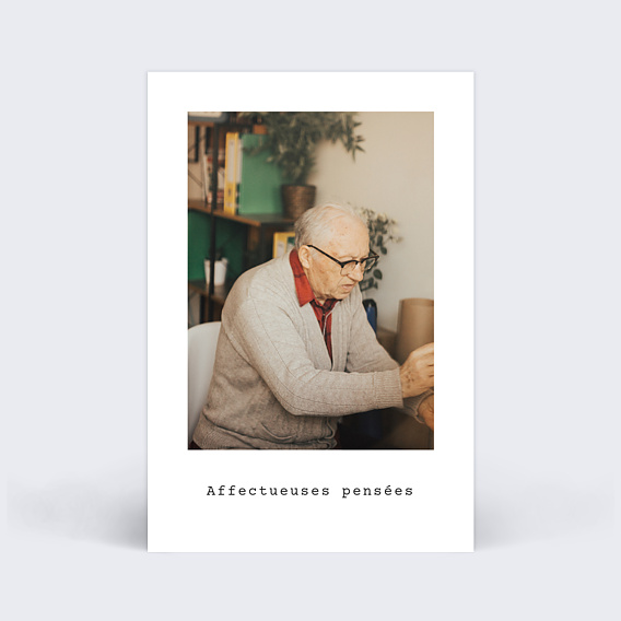 Carte de condoléances Polaroid Simple 