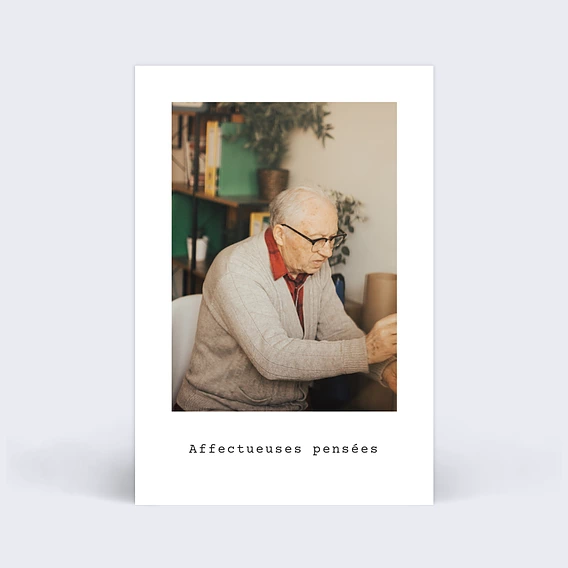 Carte de Condoléances Polaroid Simple