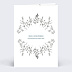 Carte de Condoléances Couronne de Fleurs Séchées