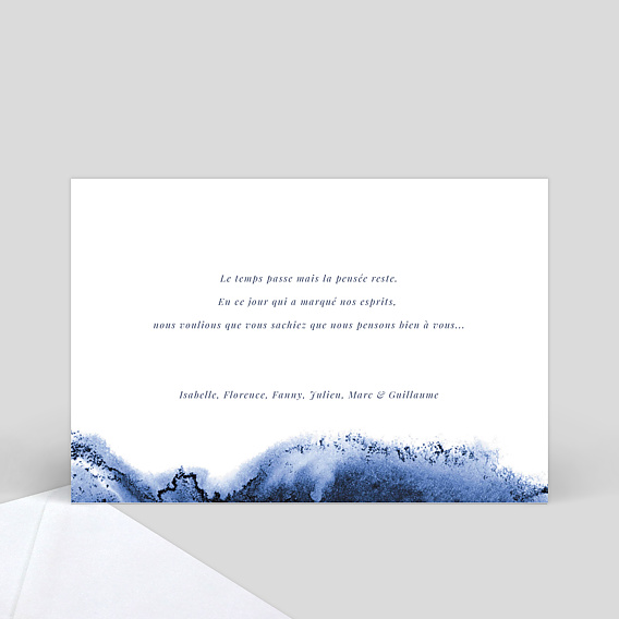 Carte de condoléances Abîme Verso