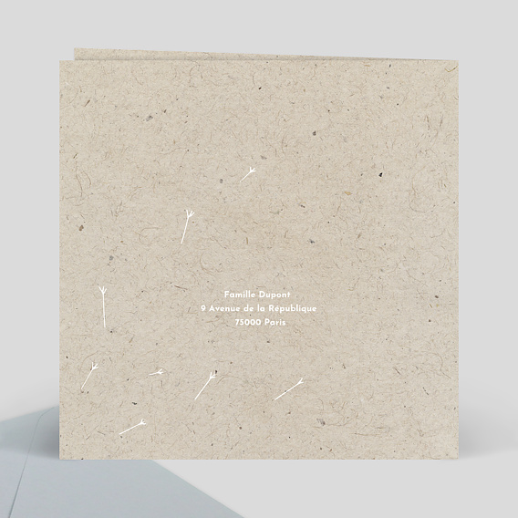 Carte de condoléances Pissenlit Envolée Verso