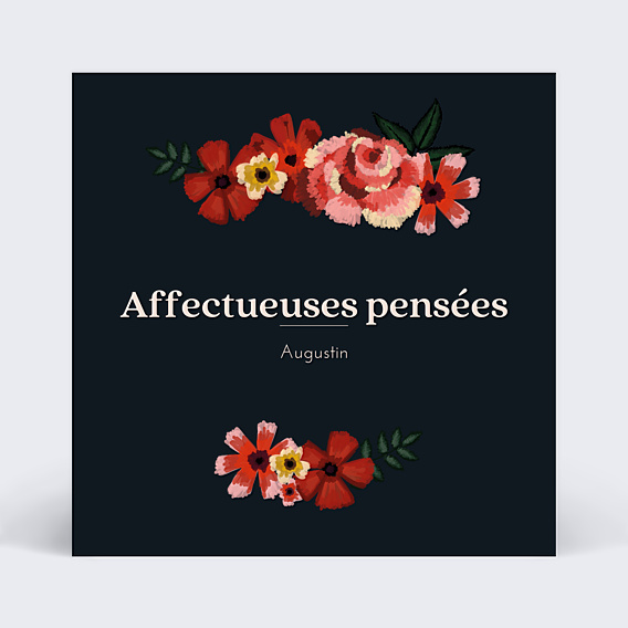 Carte de condoléances Anémone