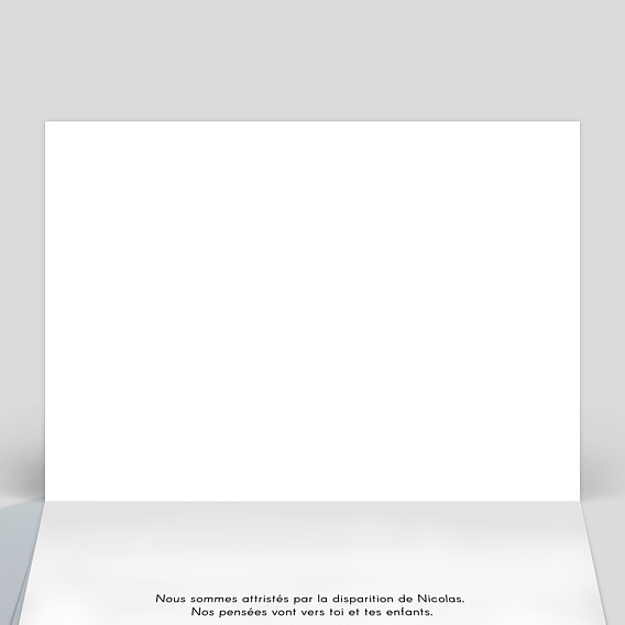 Carte de condoléances Typographie Moderne Intérieur Gauche