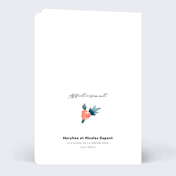 Carte de Condoléances Envolée Florale