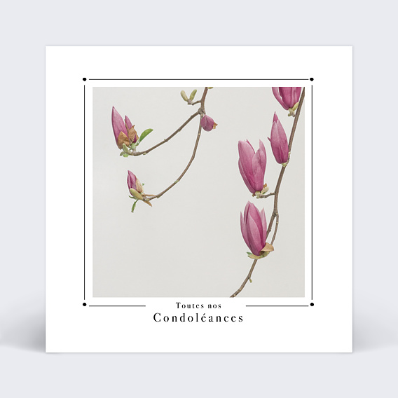 Carte de condoléances Classique Cadre Recto