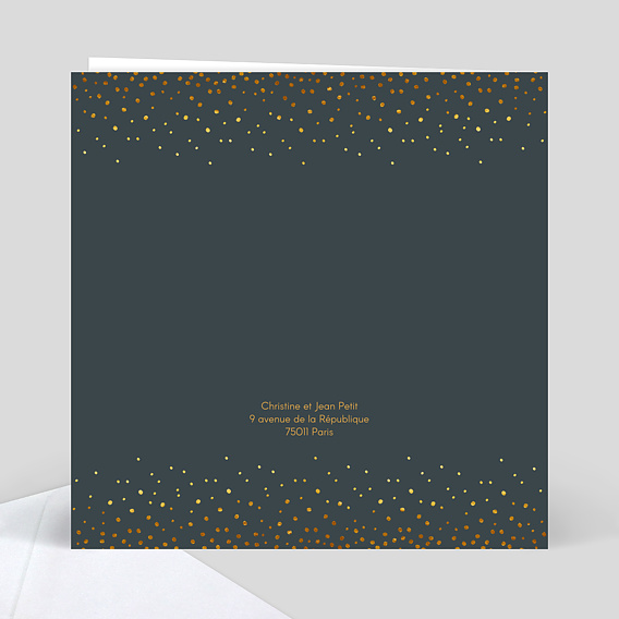 Carte de condoléances Élégance Verso