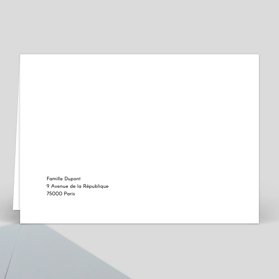 Carte de condoléances Typographie Moderne Verso