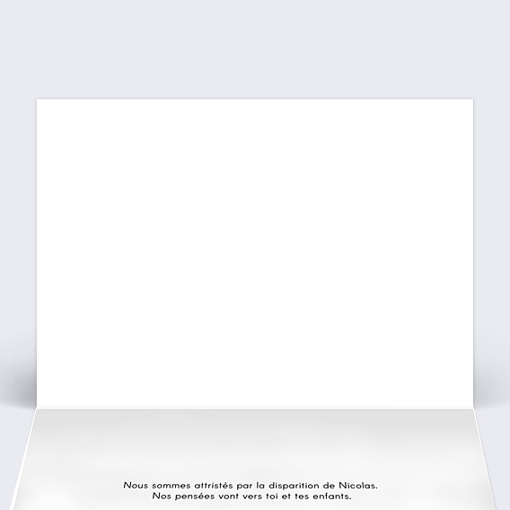 Carte de Condoléances Typographie Moderne