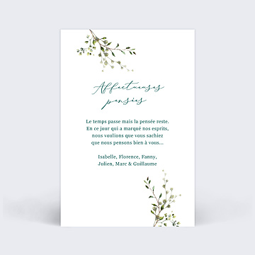Carte de Condolances Brins d'Herbarium