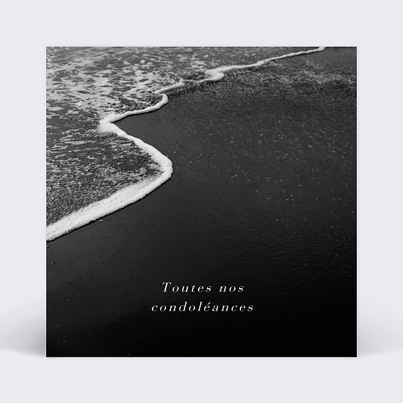 Carte de condoléances Sobre & Jolie Recto