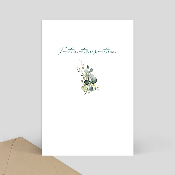 Carte de condoléances Brins d'Herbarium Verso