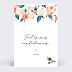 Carte de Condoléances Envolée Florale
