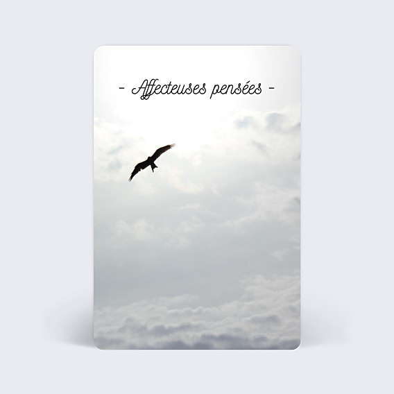 Carte de condoléances Envolée