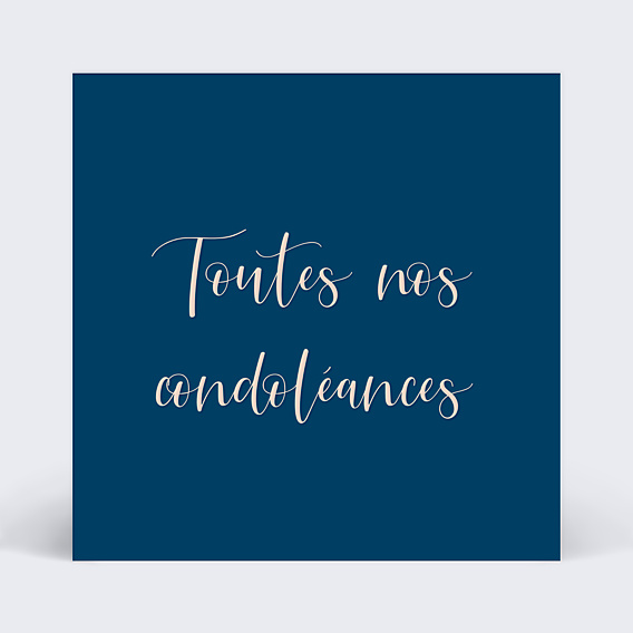 Carte de Condoléances Velours