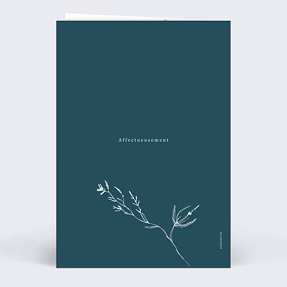 Carte de Condoléances Couronne de Fleurs Séchées