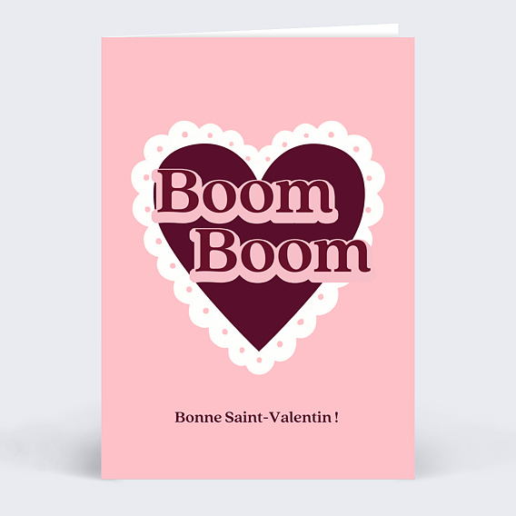 Carte d'Amour Cœur dentelé