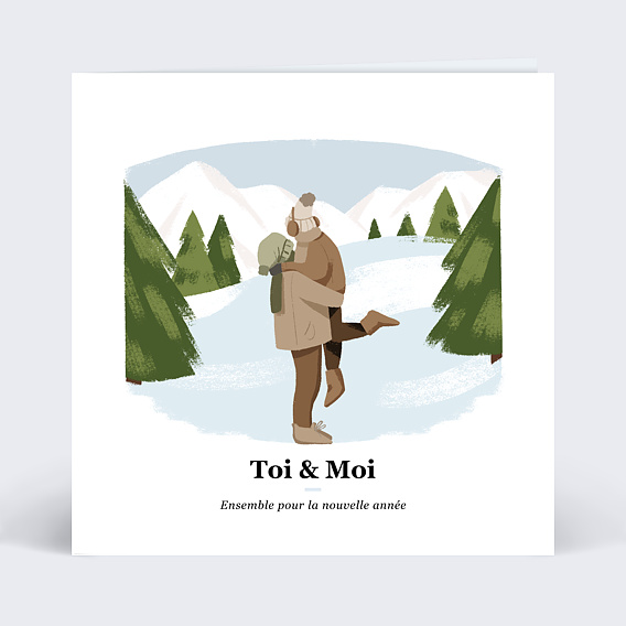 Carte d'amour Montagne amour