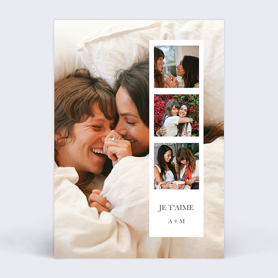 Carte d'amour Photomaton Portrait