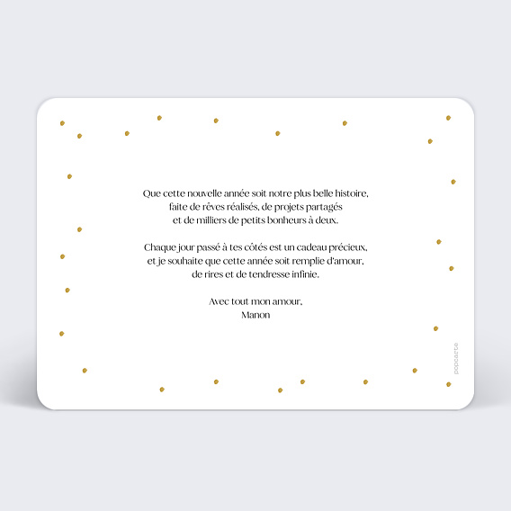 Carte d'amour Tirage végétal Verso