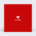 Carte d'amour Typo cœur Verso