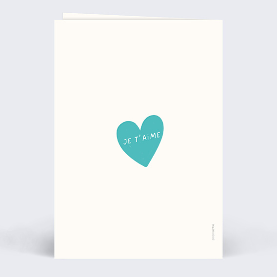 Carte d'Amour Unique bleu