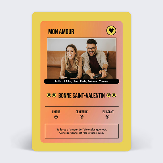 Carte d'Amour Amour capturé