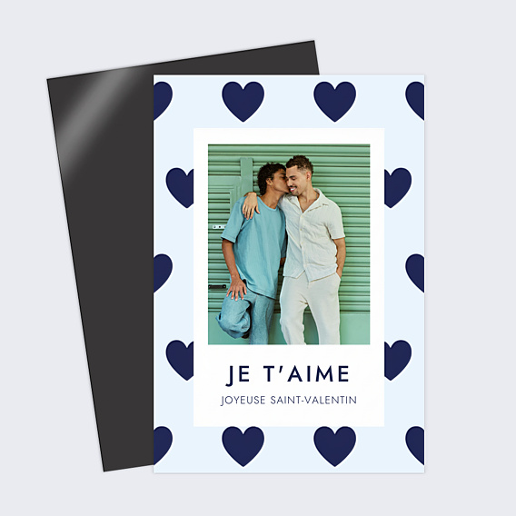 Carte d'Amour 1001 cœurs bleus