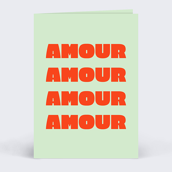 Carte d'Amour Quatre mots