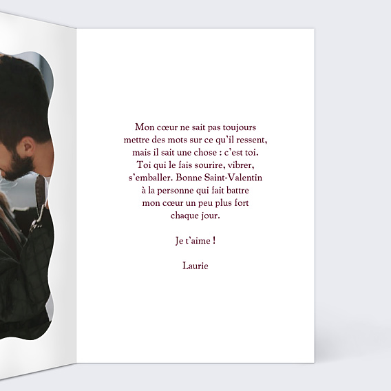 Carte d'Amour Cœur dentelé