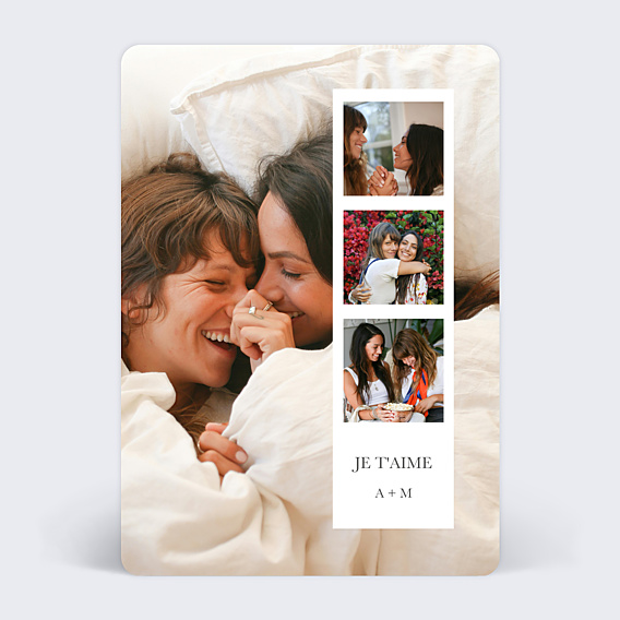 Carte d'Amour Photomaton Portrait