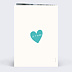 Carte d'amour Unique bleu Verso