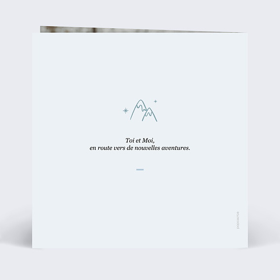 Carte d'amour Montagne amour Verso