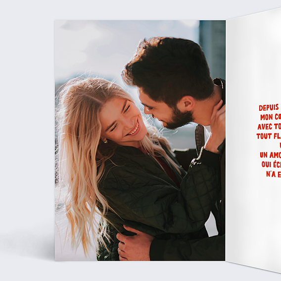 Carte d'Amour Tout feu tout flamme