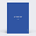Carte d'Amour Cœur simple photo bleu