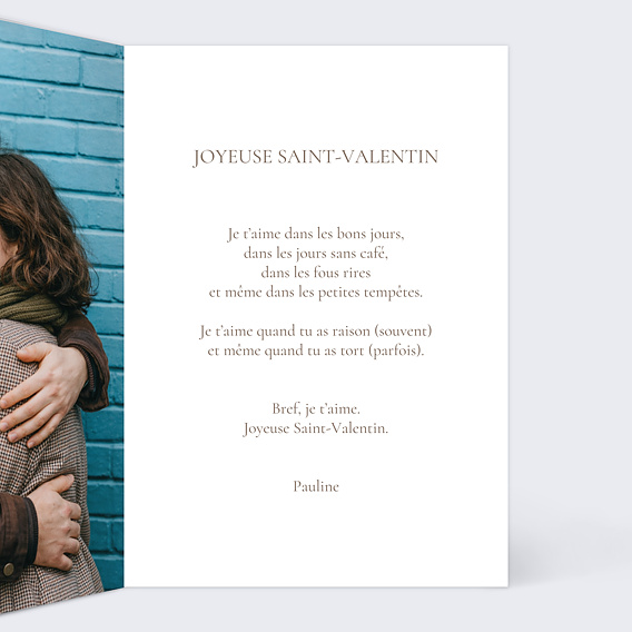 Carte d'amour Couple en manga Intérieur Droit