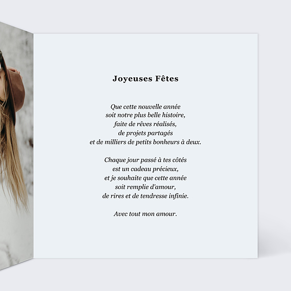 Carte d'amour Montagne amour Intérieur Droit