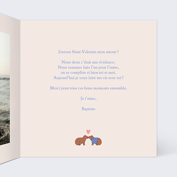 Carte d'Amour Duo capybaras