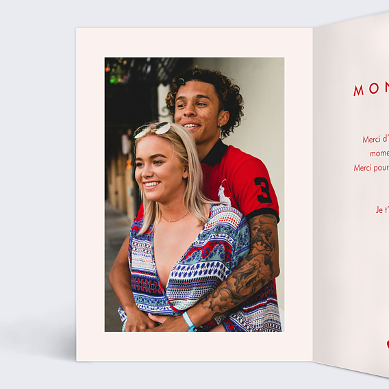 Carte d'amour 1001 Cœurs Intérieur Gauche