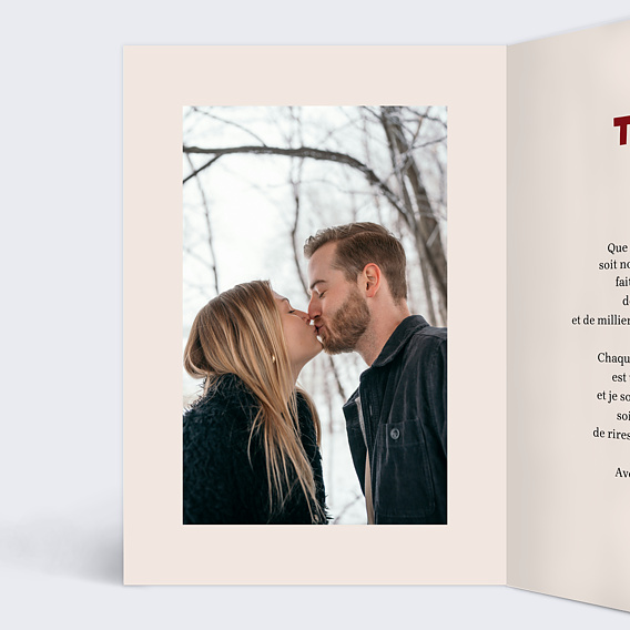 Carte d'amour À main levée Intérieur Gauche