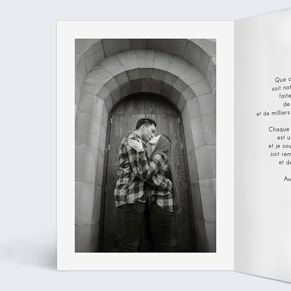 Carte d'amour Cadeau photo Intérieur Gauche