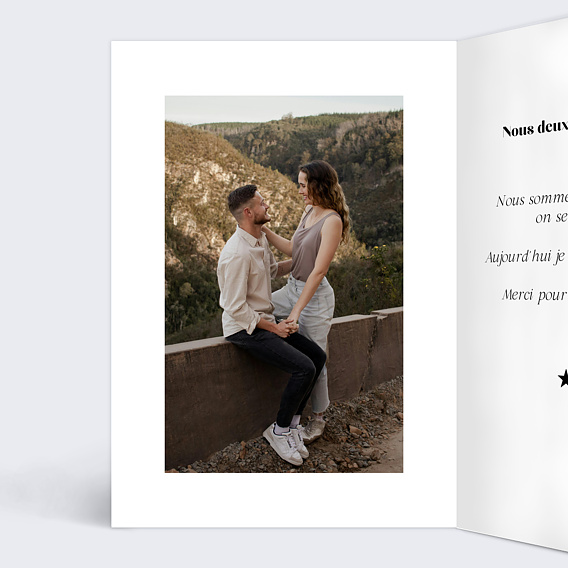 Carte d'amour Grande Affiche Intérieur Gauche