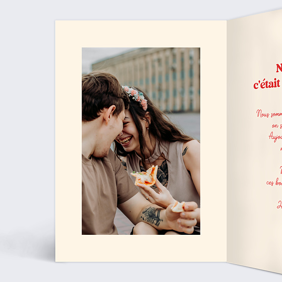 Carte d'amour Love you more than Intérieur Gauche